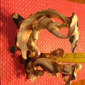 Polar bears mermaid wooden figurines new